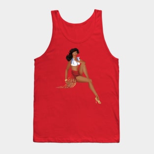 Black Girl Pinup Tank Top